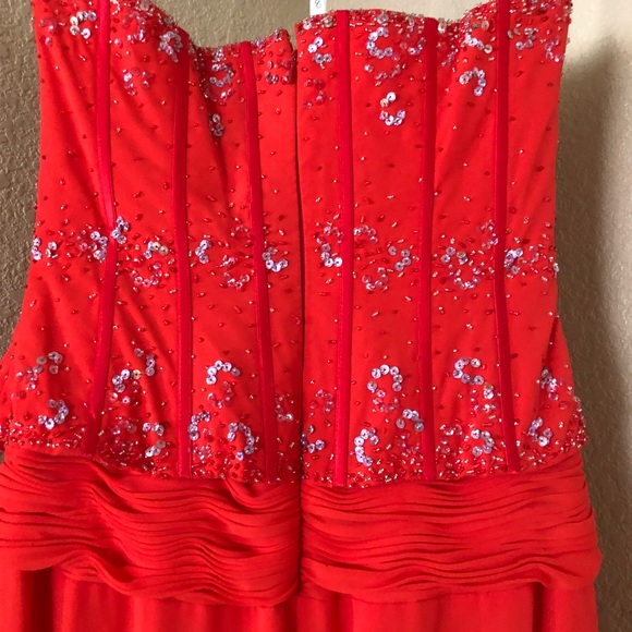 Aviana Red Party Dress - Picture 8 of 8